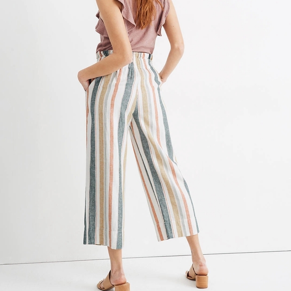NWT Madewell  crop pants in stripe - Picture 3 of 6